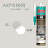 Akfix 100S RTV 100% Silicone Caulk Clear (1x10.1 fl.oz.) - Sanitary Applications, Waterproof & Low Odor Sealant for Kitchen and Bathroom, Bathtub,...