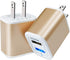 USB Power Adapter, Wall Plug, Ailkin 2-Pack 5V/2.1A Fast Charging Cell Phone Cube Home/Travel Wall Charger Block Box Brick Base for Phone XS/XR/10...