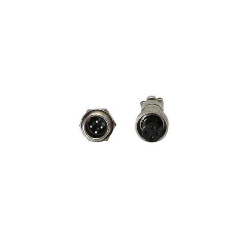 Aviation Connector Plug, 5 Pcs GX12 4 Pin Thread Female Socket Panel Metal Aviation Wire Connector 5A&5 Pcs GX12 4 Pin Male Socket Panel Metal Avi...