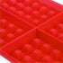 Silicone Waffle Mold for Baking, Non Stick, Dishwasher Safe, Square Shape Set of 2, Red...