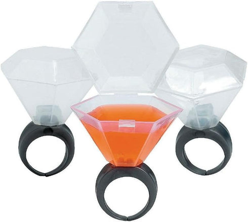 Plastic Wedding Ring Shot Glass (12 Shot Glasses) .75oz...