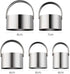 5Pcs Biscuit Cutter Set, Stainless Steel Round Cookies Cutter Fondant Cutters with Handle for Cutting Thick or Thin Dough Stainless Steel Baking T...