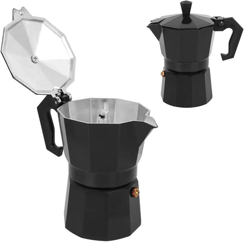 Oumefar 6 Cup Coffee Maker, Italian Coffee Maker, Coffee Maker, Coffee Maker Tool, Quick Pot for Home Office (Black)...