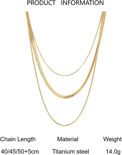 14K Gold Plated Layering Choker Necklaces for Women| Snake Chain,Cuban Link Chain,Paperclip Layered Chains Necklace for Women Trendy Jewelry....