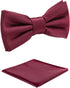Boys Solid Pre-tied Bow Ties,Adjustable Tuxedo Bowtie For Boy With Multiple Colors (11''-18'')...