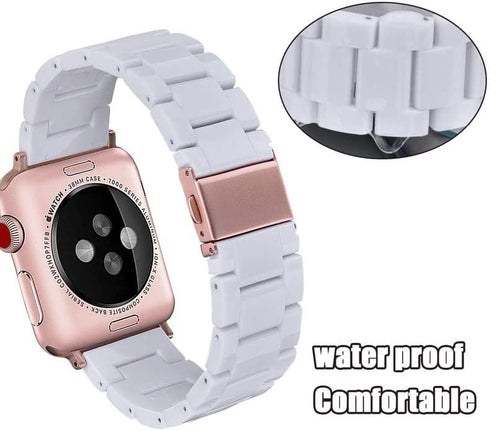 V-MORO Resin Band Compatible with Apple Watch Bands Series 10/9/8/7 41mm 42mm 40mm 38mm Fashion Lightweight Bracelet Strap Replacement for iWatch ...
