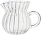 CHOOLD Creative Embossed Stripe Clear Crystal Glass Creamer Jug for Kitchen (4/5.5/9/12oz)...