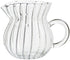 CHOOLD Creative Embossed Stripe Clear Crystal Glass Creamer Jug for Kitchen (4/5.5/9/12oz)...