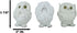 Ebros See Hear Speak No Evil Fat Baby White Owls Figurines Set of 3 Decor Wisdom of The Woods Nocturnal Snow Owl Bird Themed Chibi Owlets Collecti...