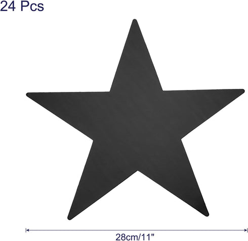 MECCANIXITY Star Cutouts Paper Five Star Confetti Cutouts for Birthday Party Classroom Wedding Bulletin Board Wall Decorations 11 Inches,(Black) P...