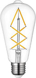 Fishbone Filament LED Edison Bulbs, 60 Watt Equivalent ST64 E26 Dimmable vintage Light Bulbs, 600Lumen 4000K Daylight White Spiral Old Fashioned L...