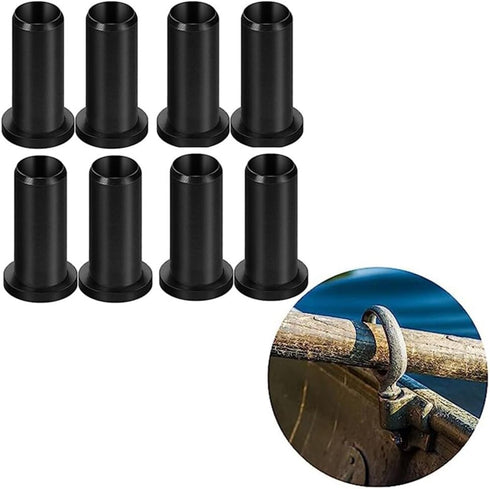Oar Lock Socket Insert 4 Pack Oarlock Socket Bushing for Oar Protector Boat Hardware Socket Boat Tool Holder Nylon Oar Sleeve Protector Kayak Padd...