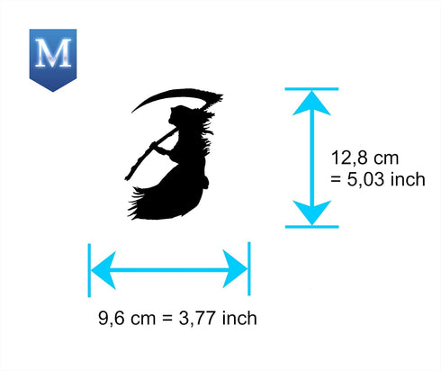 AS-087 Grim Reaper Airbrush Stencil Template Step by Step Size M...