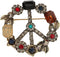 Antique Gold Plated Crystal Love Peace Brooch and Pins (1)...