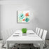 Genius Decor - Teal and Coral Flowers Floral Canvas Wall Art Decor (Teal Coral, 16x16inch)...