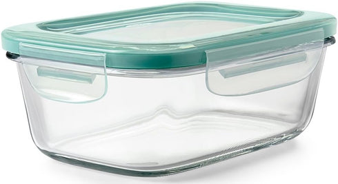 OXO Good Grips 3.5 Cup Smart Seal Airtight Glass Rectangle Food Storage Container...