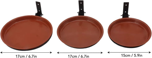 Tree Mount Bird Tray, Large Capacity Tree Mounted Bird Feeder with Heavy Duty Metal Ring for Terrace (3 Pot and 3 Bracket)...