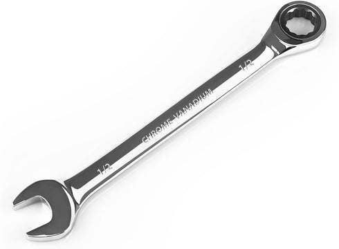 Egofine 1/2 inch Ratcheting Combination Wrench SAE, Industrial Grade Gear Spanner with 12-Point Design, 72-Tooth Ratchet, Chrome Vanadium Steel...