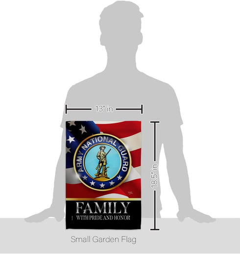 Breeze Decor Army National Guard Family Garden Flag Armed Forces ANG United State American Military Veteran Retire Official House Banner Small Yar...