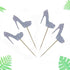 Morndew 24 PCS Silver Glitter Heels Cupcake Toppers for Gender Reveal Party Baby Shower Birthday Party Decorations...