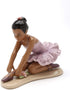 20902 African American Ballerina in Lavender Dress 3 7/8" H...