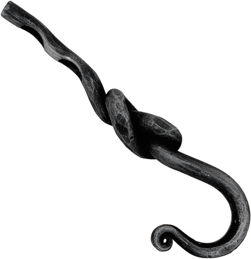 Hand Forged Metal Knot Wall Hook Wrought Iron Handmade Wall Mounted Coat Hook Blacksmith Metal Wall Kitchen Towel Hooks Rack Black Antique Finish ...