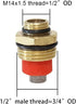 Joywayus Brass Misting Spray Nozzle 1/2" NPT Male 3-Holes Garden Sprinklers Irrigation Connector Water Sprinklers Mister Heads Fitting with Filter...