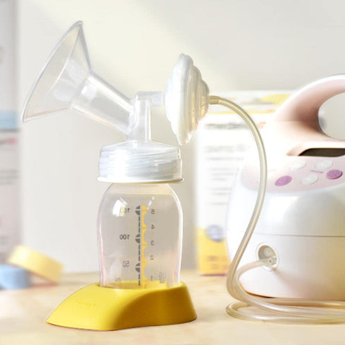 Maymom Baby Bottle Thread Changer; Allow Spectra S1 S2 Pumps Wide Mouth Flanges to be Compatible with Medela Bottles; Incl. Duckbills...