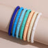 7pcs/Pack Bohemia Polymer Clay Beaded Bracelets Colorful Surfer Stretch Stackable Bracelet for Women Teen Girls Summer Beach Jewlery...