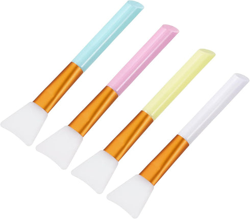 MECCANIXITY Silicone Epoxy Brushes Pink/Blue/White/Yellow Applicator DIY Brush for Making Epoxy Tumbler, Pack of 4...