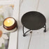 2Pcs Geometric Round Iron Candle Holder Table Decoration Centerpiece Candlestick Holder Candle Plate Stand for Wedding Party or Home Dinning Decor...