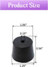 PENCK 6pcs Rubber Stopper with Hole 27mm to 34mm Tapered Plug Black Test Tubes Bungs Stoppers for Lab Home Use...