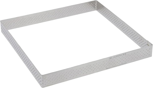 de Buyer Perforated Square Tart Ring - 8” x 8” x 0.8” - Perfect for Baking Beautifully Crisp Tarts - Easy to Use & Clean - Made in France...