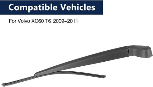 X AUTOHAUX Car 390mm 15'' Rear Windshield Wiper Blade Arm Set for Volvo XC60 T6 2009-2011...