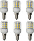 2X E14 LED 3W Equivalent 30W Incandescent Lights Bulb, DC 12V-24V Corn led Lights Bulb Warm White 3000K 30 SMD 5050...