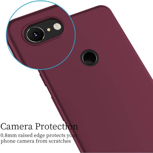 X-level, Google Pixel 3 XL Case-Guardian Series, Soft TPU Matte Finish, Ultra-Thin Light Protective Back Cover, WineRed...