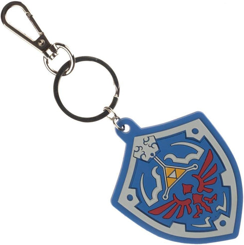 Bioworld Legend of Zelda Shield Crest PVC Rubber Keychain...