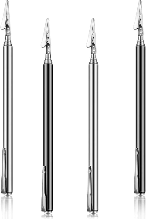 Teling 4 Pieces Telescoping Alligator Clip Extendable Bracelet Helper Tool Telescoping Alligator Clip for Mechanics Home Automobile Repairing Jewe...