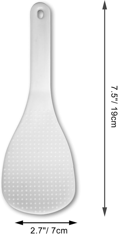 Vonty 2pcs Plastic Rice Paddle Spoon 7.5 Inch, White...