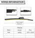 12" (Pack of 2) Rear Wiper Blade Set Replacement for Kia Niro,Jaguar F-Pace 2017-2020,Rear Wiper Cover Accessories Assembly, Wiper Cap Set for Bac...