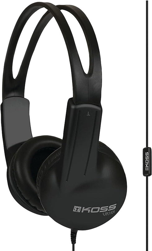 Koss UR10i Lightweight Wired Headphone, Black...