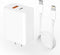 PD QC3.0 Fast Wall Charger USB C/A Power Adapter Type Compatible with iPhone 12/mini/Pro/Max/11/SE/Xs/XR/X/8 for Pro Air 2020 Duo Dual Port Chargi...