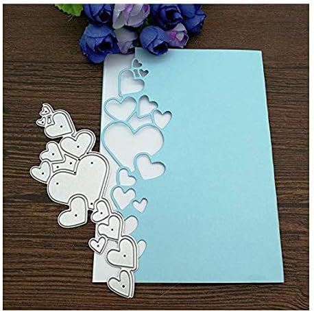 Love Heart Lace Cutting Dies, Snowflake Border Die Cuts Metal Embossing Stencils Template Mould for Card Scrapbooking and DIY Craft Album Paper Ca...
