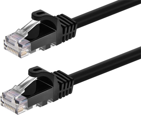 Monoprice Cat5e Ethernet Patch Cable - Snagless RJ45, Stranded, 350Mhz, UTP, 24AWG, 3 Feet, Black - Flexboot Series...