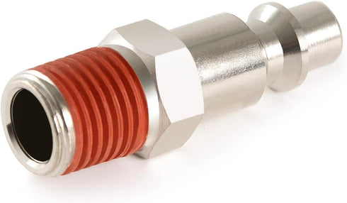 Industrial Air Plug, 1/4" Body Size, 3/8" NPT Male Pneumatic Plugs, Air Compressor Accessories Fittings(5-PACK)...