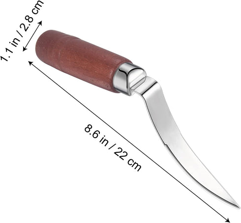 Stainless Steel Coconut Tool, 2 PCS with Durable Wooden Handle...