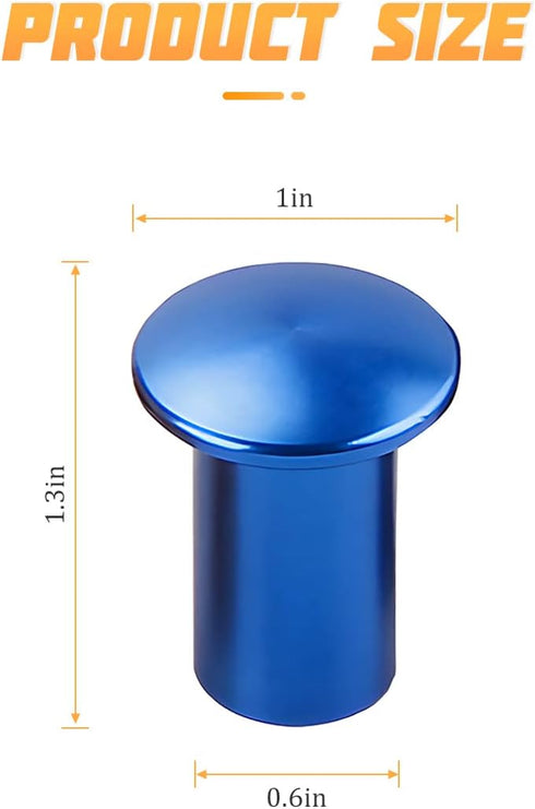 Turn Knob Drift Button, 2 Pcs E-Brake Handle Handbrake Emergency Cover, Hand Spin Turn Lever Knob Lock Button, Aluminum Replacement Car Accessorie...