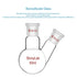 StonyLab Glass 50ml Heavy Wall 2 Neck Round Bottom Flask RBF, with 19/22 Center and Side Standard Taper Outer Joint - 50mL...