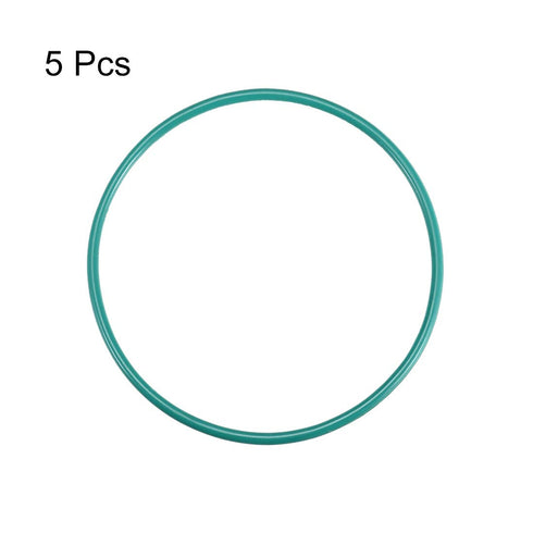 uxcell Fluorine Rubber O-Rings, 69mm OD 64.2mm ID 2.4mm Width FKM Seal Gasket for Machinery Plumbing, Green, Pack of 5...