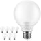 8 Pack Bathroom Light Bulbs, 60 watt Equivalent, E26 Medium Base, Daylight 5000K, G25 LED Globe Light Bulbs for Bathroom Vanity, 120V Round Light ...